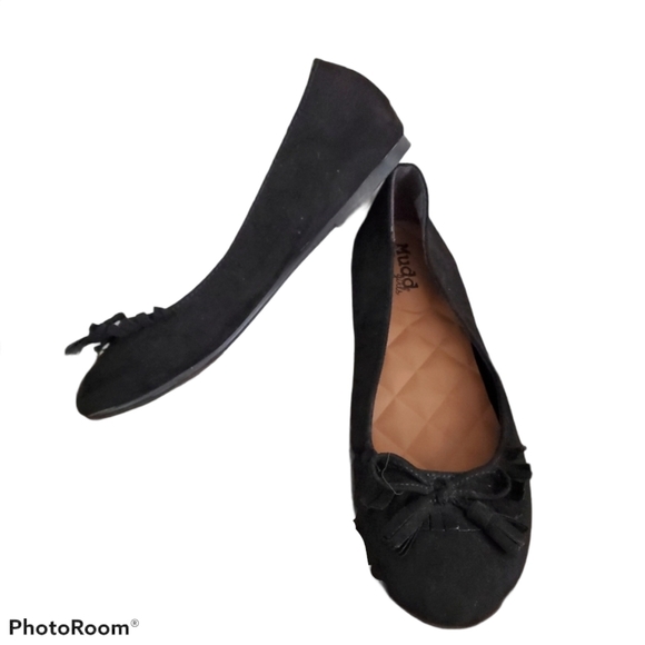 Mudd Girls 4M Black Tassel Ballerina Flats Shoes - Picture 3 of 6